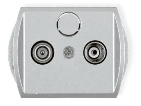 TREND Gniazdo antenowe RTV przelotowe 15dB srebrny 5G15P KARLIK