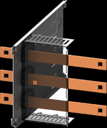 Cable connection, sheet steel, (W x H x D) 263 x 250 x 400 mm, 8PQ6000-5BA72