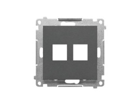 SIMON 55 Pokrywa gniazd teleinformatycznych na Keystone płaska podwójna grafitowy mat TKP2.01/116 KONTAKT SIMON