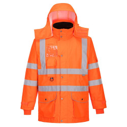 Hi Viz 7 in 1 Traffic Jacket GO-RT EN471