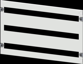 Cover for built-in installation devices, rectangular, sheet steel, (W x H x D) 800 x 450 x 10 mm, 3x35 HP, light gray, 8PQ2045-8