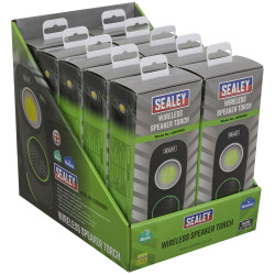 Sealey LED50WSDB Rechargeable Torch &#x2B; Wireless Speaker 10W COB LED Disp Box 10