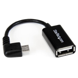 Kabel USB Złącze A Micro USB typu B Złącze B USB A dł. 150mm Kabel USB OTG USB 2.0 kolor: Czarny