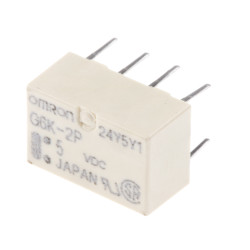 Przekaźnik sygnału, 5V dc, 1 A, DPDT, 2-polowy, montaż PCB, Omron HFD3-V