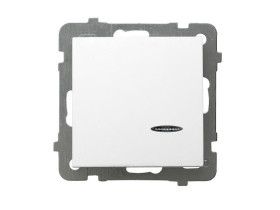 AS Wyłącznik pojedynczy podświetlany biały ŁP-1GS/m/00 OSPEL