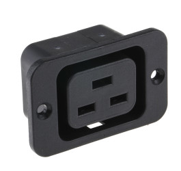 Złącze IEC IEC C19 Montaż na panelu Żeński 16A Proste Schurter