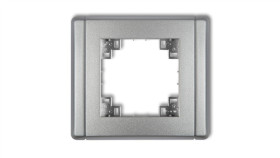 Kompletna Ramka Uniwersalna Pojedyncza Srebrny Metalik 7Fr-1