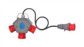 Rozdzielnica Polybox - Gniazda 3X32a 5P, 230V, Przewód Opd 5X4mm2 - 3M Z...