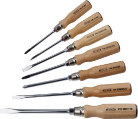 Zestaw wkrętaków SAM Phillips, Pozidriv, płaska 7 szt.