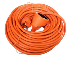 Przedłużacz ogrodowy 1-gniazdo z/u 20m /H05VV-F 3x1,5/ pomarańczowy P01120