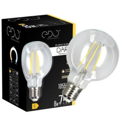 Żarówka dekoracyjna DARI LED Filament 8W, E27, 3000K, 1055lm, 230V, CLEAR G80, EDO777633 EDO