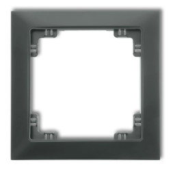 DECO Ramka uniwersalna pojedyncza z tworzywa DECO Soft grafitowy mat 28DRSO-1