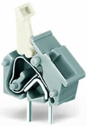 PCB terminal, 1 pole, pitch 7.5 mm, AWG 28-12, 24 A, cage clamp, gray, 256-501