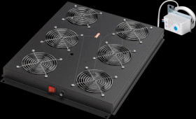 26210109 19-inch roof fan unit, 6 fans, black