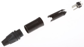 Złącze XLR 3 -pinowe Montaż na kablu Męski Naturalny