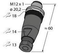 Turck 6933589 Złącze niekonfekcjonowane czujnika/aktuatora BMS8141-0, 1 szt.