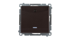 Simon 54 Łącznik Hotelowy Podwójny Z Podświetleniem Brąz Mat Dwh2.01/46
