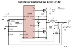 Small Footprint, Wide V Range Synchronous Step-Down DC/DC Controller