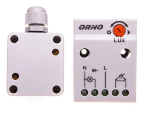 Czujnik zmierzchowy z zewnętrzną sondą w puszce 2300W 2-100lx IP65/IP20 biały OR-CR-232