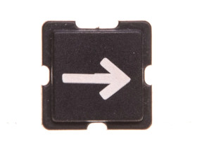Wkładka przycisku 16mm płaska czarna z symbolem KIERUNKI RUCHU kwadrat 32TQ18 088125