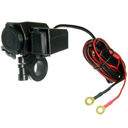 Gniazdo zapalniczki + USB 2w1XLI hermetyczne motocykl, samochód
