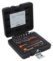 Zestaw nasadek z gniazdem czworokątnym rozmiar napędu 1/4 cala elementy: Bahco