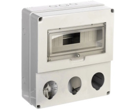 Rozdzielnia budowlana pusta 12 mod.3 gniazda 16/32A szara EC69014