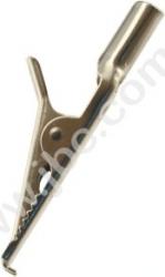 AGF 30 Krokodylek nieizolowany z gniazdem 4mm, L=49mm, ok.10A, stal szlachetna, Hirschmann, 930122000, AGF30