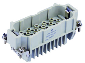 Pin contact insert, H-B 16, 40 pole + PE, crimp connection, with PE contact, T2020402101-000