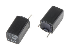 Kondensator foliowy 470pF 63V dc RS PRO Polistyren rozstaw: 5.08mm THT ±1