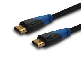 Przyłącze HDMI oplot nylon złoty v1.4 - 3m