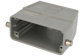 Obudowa złącza; Han B; 19300160448; 16B; metal; proste; na przewód; wyjście na dławnicę M40; do 1 klamry; 1 górne wyjście przewo