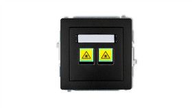 Deco Mechanizm Gniazda Światłowodowego/Optycznego Podwójnego Czarny Mat 12Dgop-2