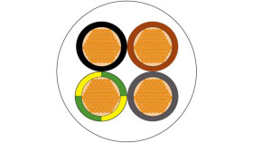 Sieciowy Kabel Zasilający 4 Core Polichlorek Winylu Pvc Sheath Biały 10.63Mm...