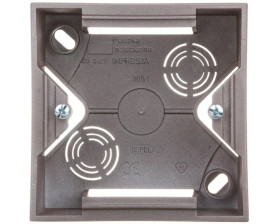 IMPRESJA Puszka natynkowa pojedyncza tytan PNP-1Y/23