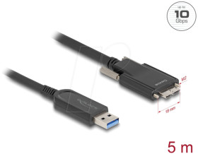 83211 Optical USB 3.1 cable, A plug to Micro-B plug, 5 m