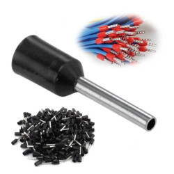 Końcówka Tulejkowa Izolowana Kablowa do Przewodów 12x1.5 mm2 Czarna 100szt