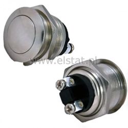 Przycisk chwilowy 19mm metal wypukły 36V - śruby