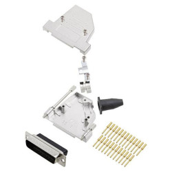 Encitech 6355-0067-03 DTSL25 D-Sub Strip set 25 Pins Crimp 45&#xB0; angle