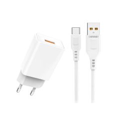 Ładowarka sieciowa 2.4A USB + przyłącze USB typ C