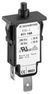 Circuit breaker, 1 pole, T characteristic, 4 A, 48 V (DC), 240 V (AC), faston plug 2.8 x 0.8 mm, snap-in, IP40, 4400.0044