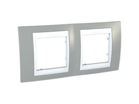 UNICA PLUS Ramka 2 podwójna pozioma szary alabaster MGU6.004.865 SCHNEIDER ELECTRIC