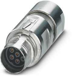 Jack, 7 pole, crimp connection, standard/ONECLICK quick locking system, straight, 1628946