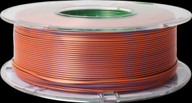 PMMA-1022-002 PLA Silk Tri Color filament, blue/green/orange, 1.75 mm, 1 kg