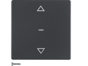 BERKER Q.x Przycisk żaluzjowy komfort do sterowników żaluzjowych antracyt aks lak 85241126 HAGER