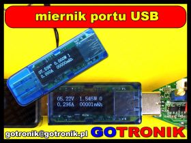 Miernik napięcia, prądu, mocy z portu USB