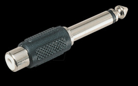 6.3 mono jack plug to RCA socket.
