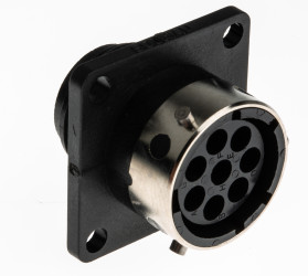 Złącze wielostykowe przemysłowe 8-pinowe Montaż na kołnierzu Wtyczka Souriau Sunbank by Eaton