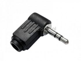 Jack 3,5 WTYK stereo plastik kątowy