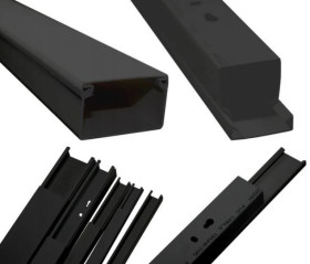 Listwa elektroinstalacyjna LS 25x16 czarna /2m/ korykto kablowe z pokrywą kanał kablowy 25x16